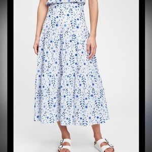 Blue and white gap long dress
